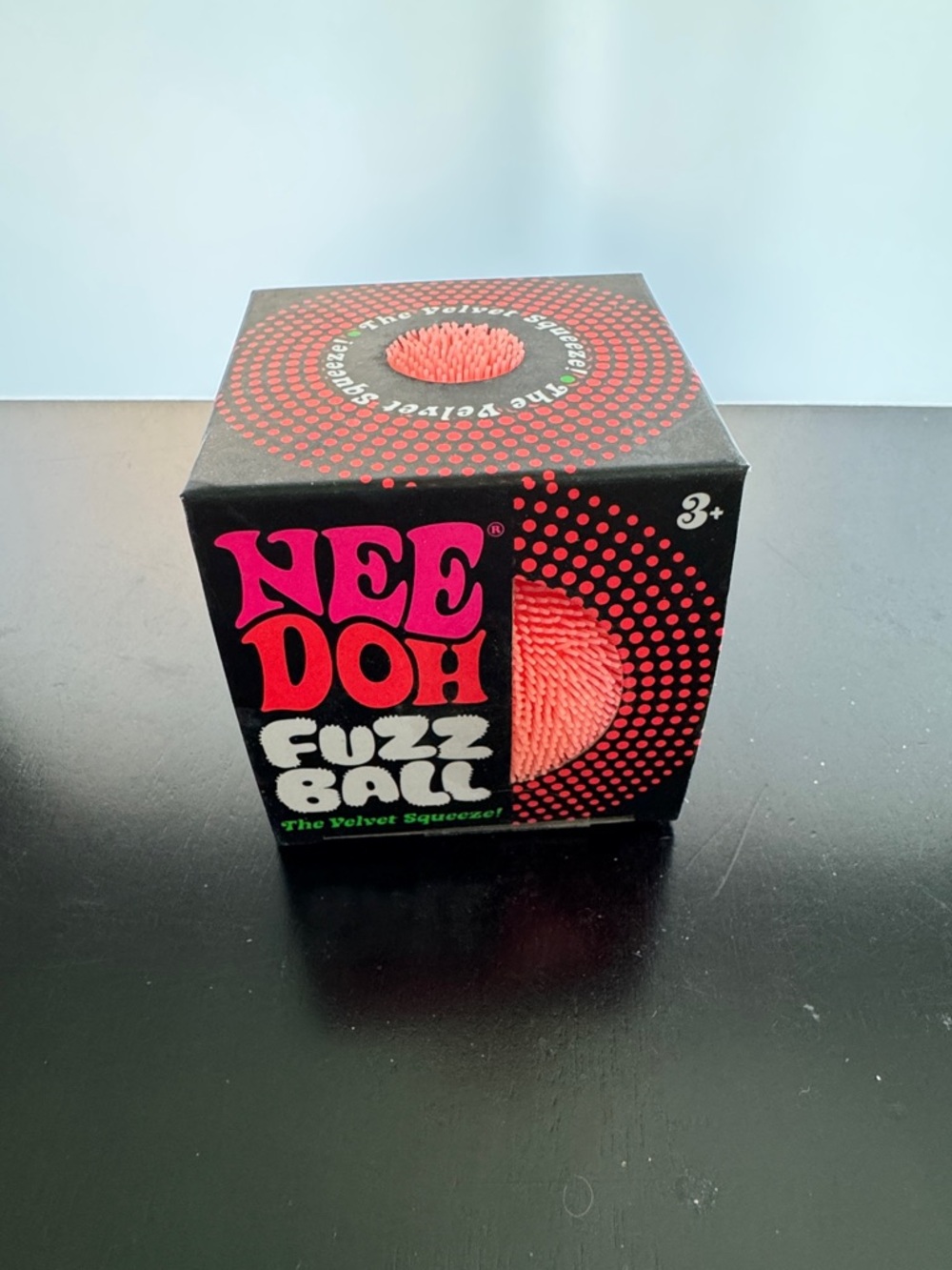 Needoh Fuzz Ball Velvet Squeezer - Orange